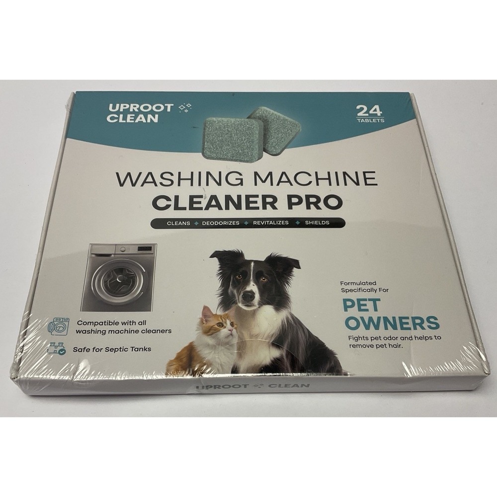 NIB Sealed Uproot Clean Washing Machine Cleaner Pro For Pet Owners 24 Tablets